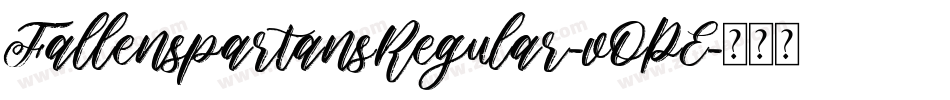 FallenspartansRegular-vOPE字体转换