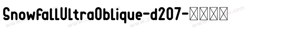 SnowfallUltraOblique-d2O7字体转换