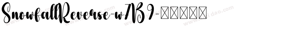 SnowfallReverse-w8B9字体转换