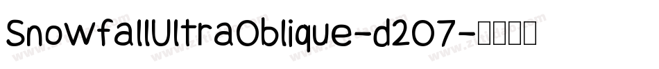 SnowfallUltraOblique-d2O7字体转换