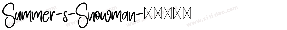 Summer-s-Snowman字体转换