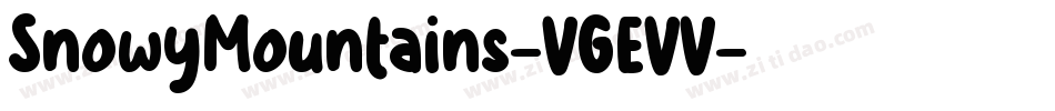 SnowyMountains-VGEVV字体转换