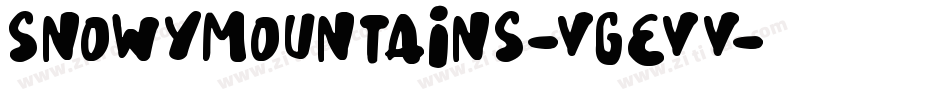 SnowyMountains-VGEVV字体转换