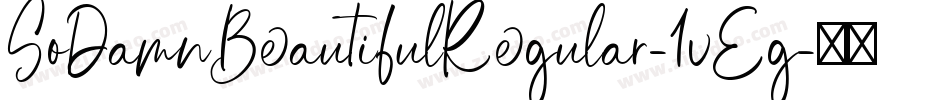 SoDamnBeautifulRegular-1vEg字体转换