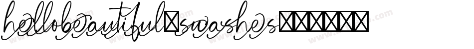 HelloBeautiful-Swashes字体转换