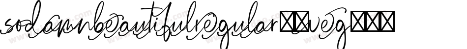 SoDamnBeautifulRegular-1vEg字体转换
