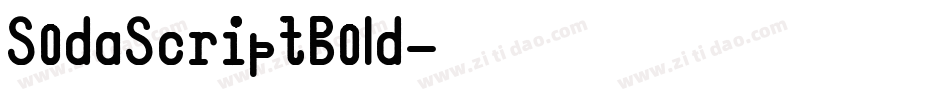 SodaScriptBold字体转换