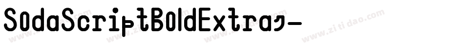 SodaScriptBoldExtras字体转换