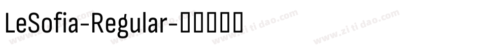 LeSofia-Regular字体转换