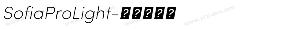 SofiaProLight字体转换