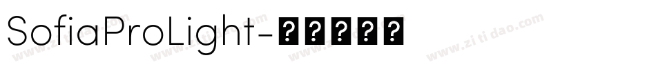 SofiaProLight字体转换