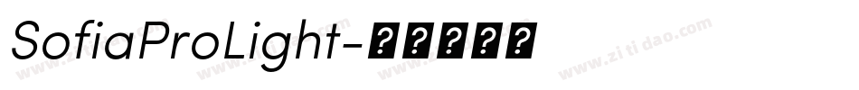 SofiaProLight字体转换