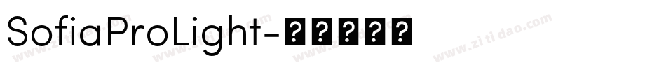 SofiaProLight字体转换