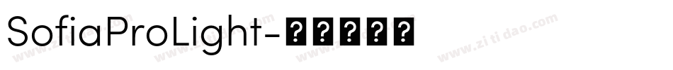 SofiaProLight字体转换