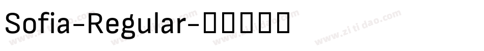Sofia-Regular字体转换