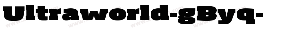 Ultraworld-gByq字体转换