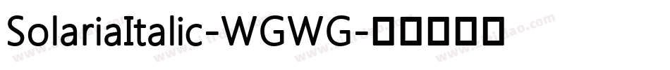 SolariaItalic-WGWG字体转换
