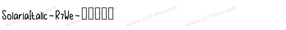 SolariaItalic-R7We字体转换
