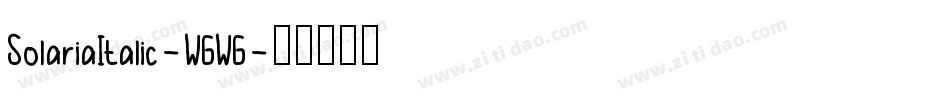SolariaItalic-WGWG字体转换