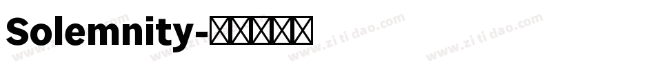 Solemnity字体转换
