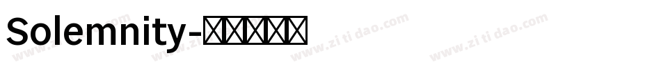 Solemnity字体转换