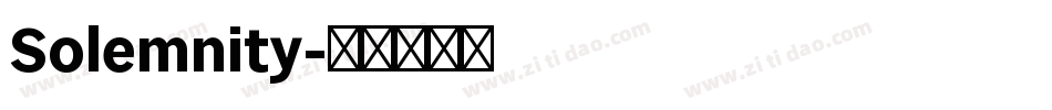 Solemnity字体转换