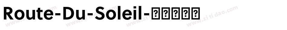 Route-Du-Soleil字体转换