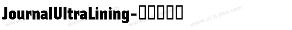 JournalUltraLining字体转换