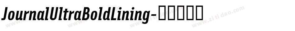 JournalUltraBoldLining字体转换