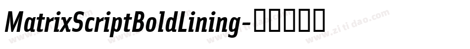 MatrixScriptBoldLining字体转换