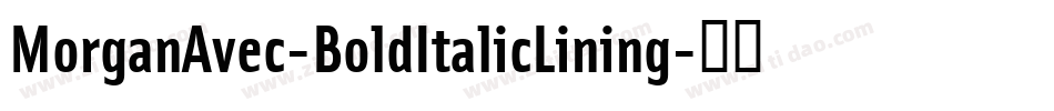 MorganAvec-BoldItalicLining字体转换