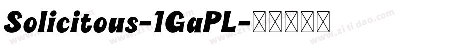 Solicitous-1GaPL字体转换
