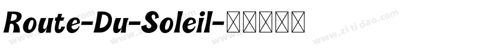 Route-Du-Soleil字体转换