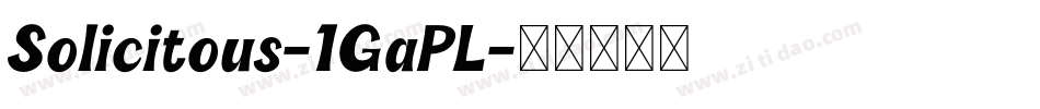 Solicitous-1GaPL字体转换