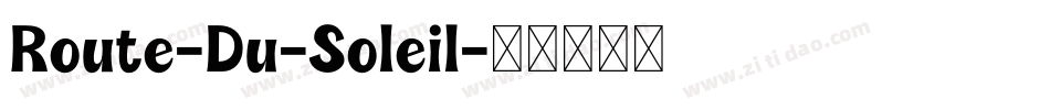 Route-Du-Soleil字体转换