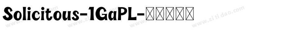 Solicitous-1GaPL字体转换