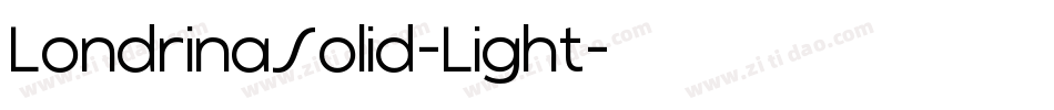 LondrinaSolid-Light字体转换