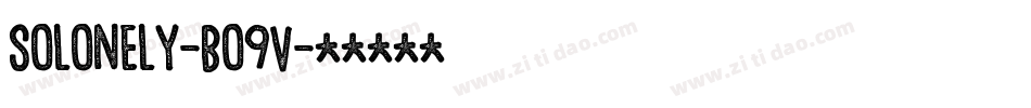 Solonely-Bo9V字体转换