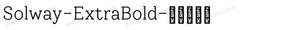 Solway-ExtraBold字体转换