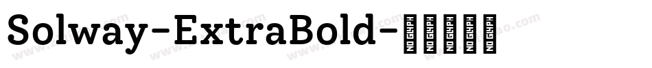 Solway-ExtraBold字体转换