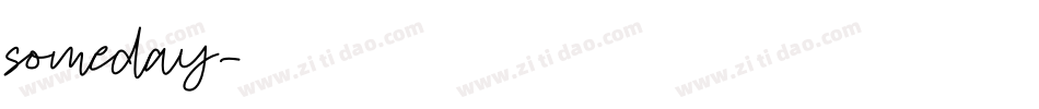 someday字体转换