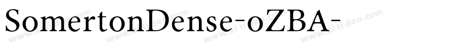 SomertonDense-oZBA字体转换