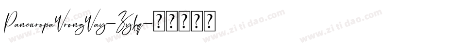 PaneuropaWrongWay-Zy6q字体转换