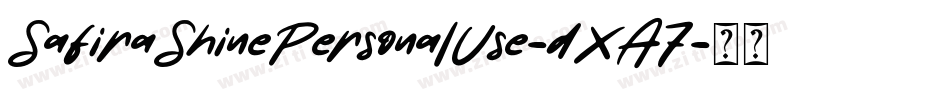 SafiraShinePersonalUse-dXA7字体转换