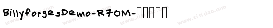 BillyforgesDemo-R7OM字体转换