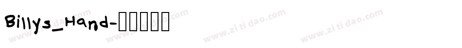 Billys_Hand字体转换