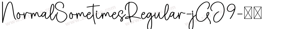 NormalSometimesRegular-jGJ9字体转换