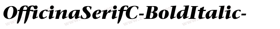 OfficinaSerifC-BoldItalic字体转换