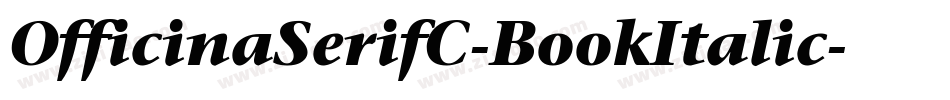 OfficinaSerifC-BookItalic字体转换