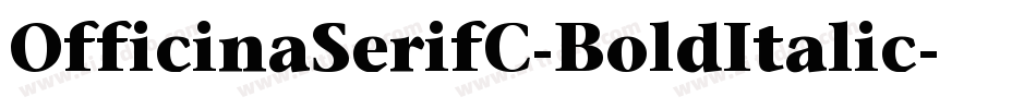 OfficinaSerifC-BoldItalic字体转换
